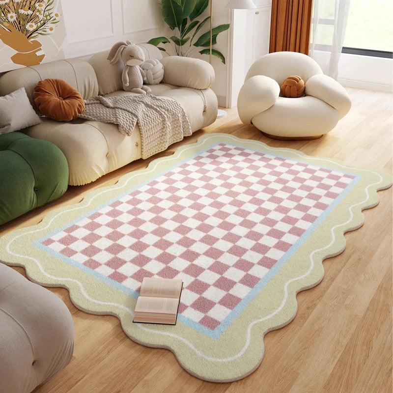 YOUMIKA  -  Carpets for Living Room Plaid Children Bedroom Fluffy Rug Home Decoration Cloakroom IG Floral Plush Mats ковер Tapete Tapis