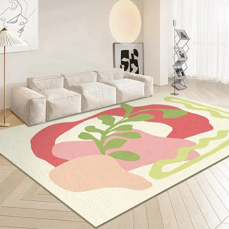 YOUMIKA  -  IG Light Color Living Room Carpet Light Luxury Fresh Cloakroom Plush Rug Coffee Table Bedroom Bedside Soft Mats Ковер Tapis