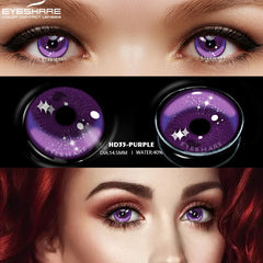 YOUMIKA  -  1Pair Cosplay Lenses Purple Lenses Colored Contact Lenses for Eyes Yearly Anime Accessories Eye Contacts Lens Halloween