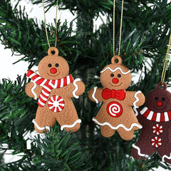 YOUMIKA  -  Christmas Gingerbread Man Ornaments Xmas Tree Hanging Charms Pendant Christmas Decorations for Home New Year Gift Navidad 2024