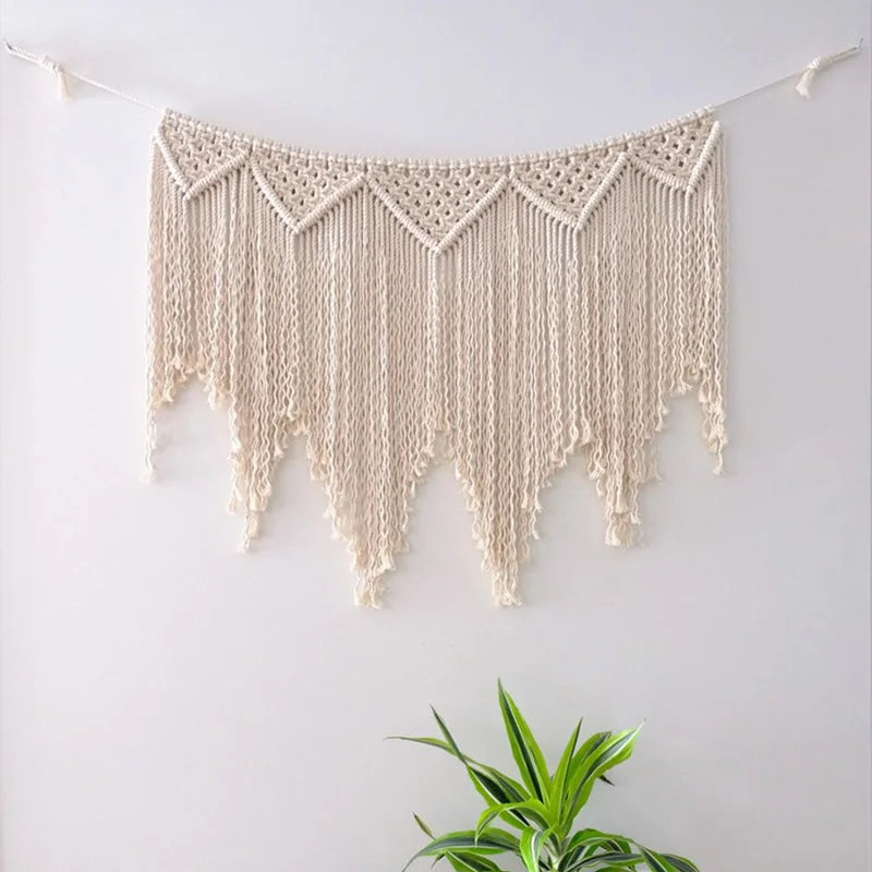 YOUMIKA  -  Macrame Wall Hanging Tapestry Large Bohemian Macrame Curtain Fringe Backdrops Home Decor for Wedding Living Room Bedroom Gallery