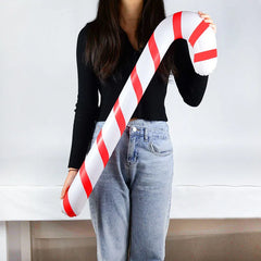 YOUMIKA  -  90cm Inflatable Christmas Candy Cane Balloon Walking Sticks Xmas Decoration for Home 2024 New Year Party Supplies Kids Gift