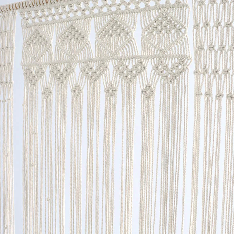 YOUMIKA  - Macrame Curtain Window Doorway, Boho Bathroom Divider, Wall Hanging, Living Room, Bedroom, Bohemian Home Decor, Wedding Backdrop