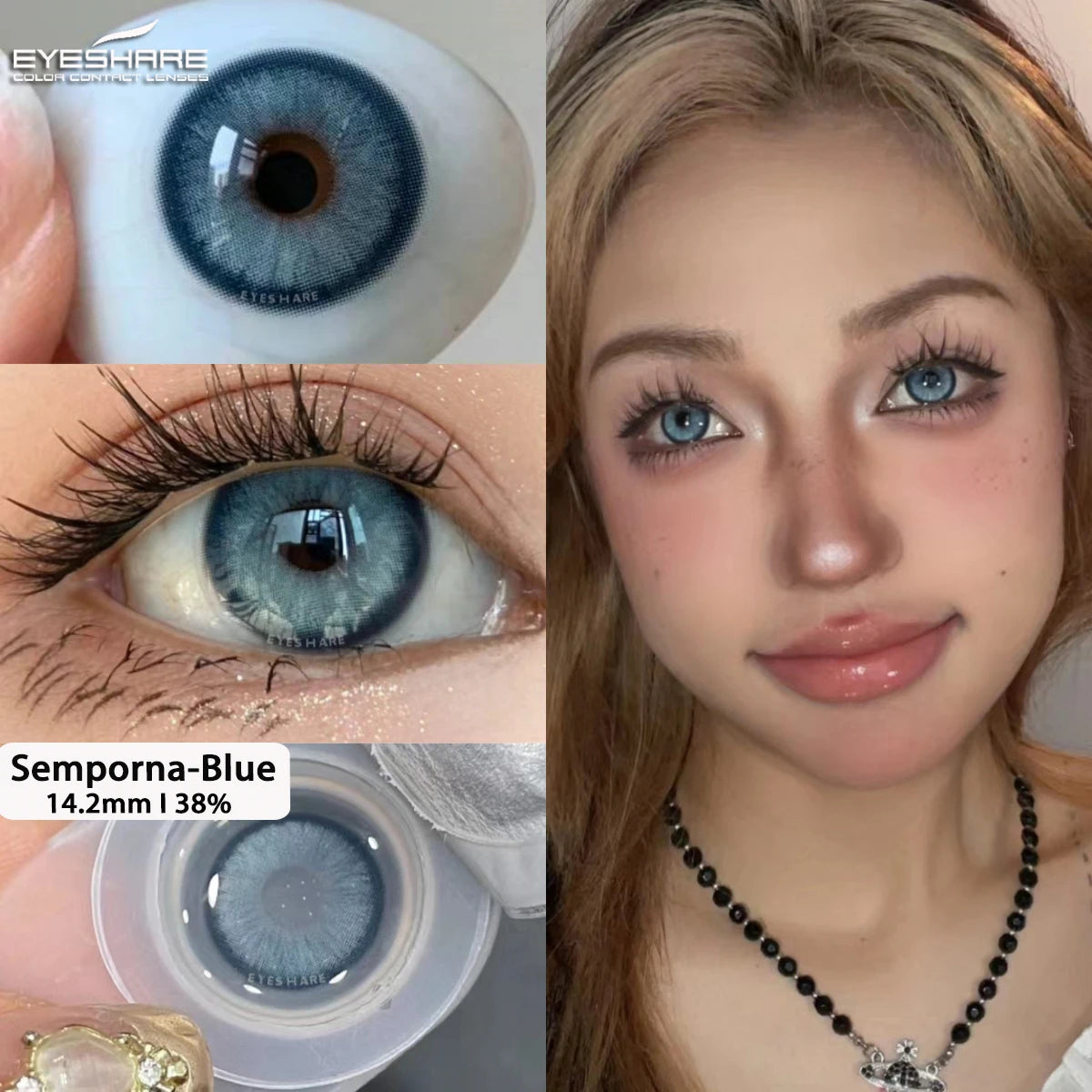 YOUMIKA  -  2Pcs Color Contact Lens Pupils Blue Eyes Nature Brown Eye Contact Lenses High Quality Colored Makeup Lens Fast Delivery