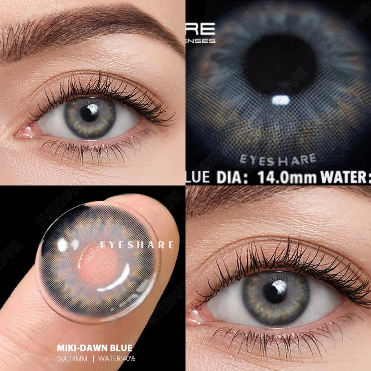 YOUMIKA  -   2pcs Natural Colored Contact Lenses For Eyes Blue Brown Eye Contacts Lenses Yearly Beautiful Pupil Makeup Colored Lense