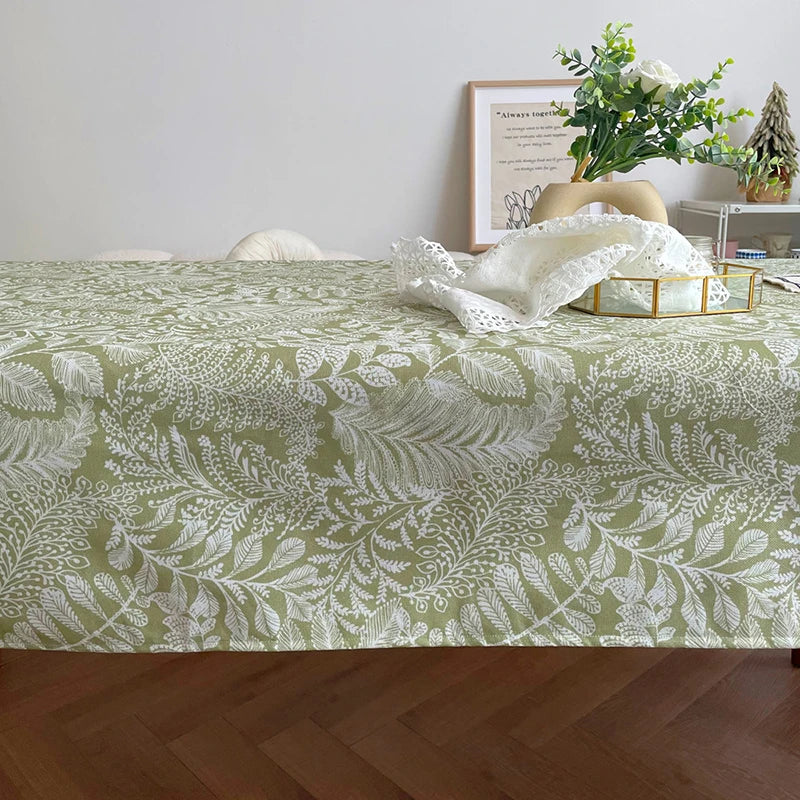 YOUMIKA  - Tropical Leaves Printed Table Cover for Dining Room, Rectangular Tablecloths, Waterproof, Home Decor, Spring and Summer,