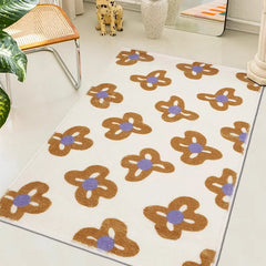 YOUMIKA  -  Modern Simple Living Room Decoration Carpet French Flower Bedroom Bedside Fluffy Soft Rug Light Luxury Cloakroom Non-slip Rugs