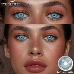 YOUMIKA  -  New Colored Contact Lenses For Eyes 1pair Brown EyeContacts Lense Yearly Use Beauty Makeup Blue Color Contact Lenses