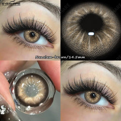 YOUMIKA  -   2pcs Natural Colored Contact Lenses For Eyes Blue Brown Eye Contacts Lenses Yearly Beautiful Pupil Makeup Colored Lense