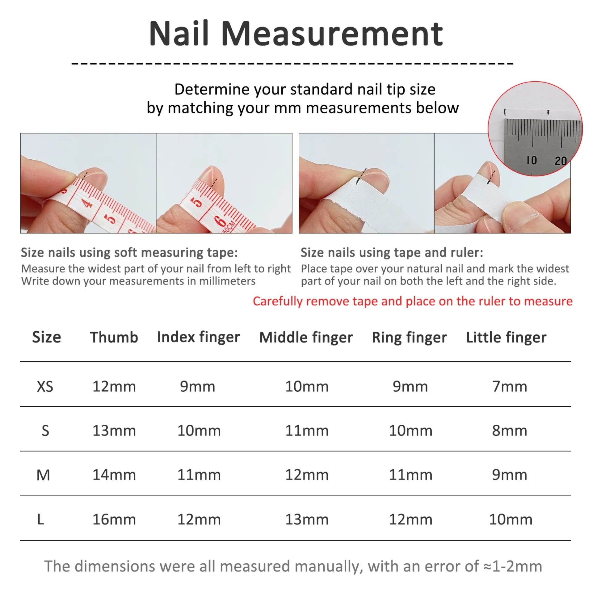 YOUMIKA  -  10Pcs Short Sweet and Cool Handmade Press On Nails Full Cover Design Round Head Fake Nail Artificial Manicure Wearable Nail Tips