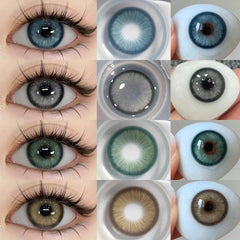 YOUMIKA  -  1pair New Fashion Blue Lenses Colored Contacts Lenses for Eyes Brown Eyes Contact Lenses Yearly Gray lens Green Contact