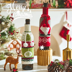 YOUMIKA  -  Christmas Tree Home Creative Christmas Decorations Props Santa Claus Wine Bottle Bags Small Accessories