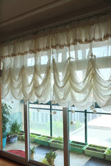 YOUMIKA  -  Princess wind balloon curtain water wave tila curtain for bay window balcony living room decoration W260cmxH240cm