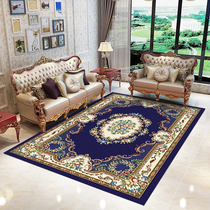 YOUMIKA  -  European Retro Living Room Decoration Carpet Light Luxury Bedroom Bedside Large Area Rug Home Balcony Porch Entry Non-slip Rugs