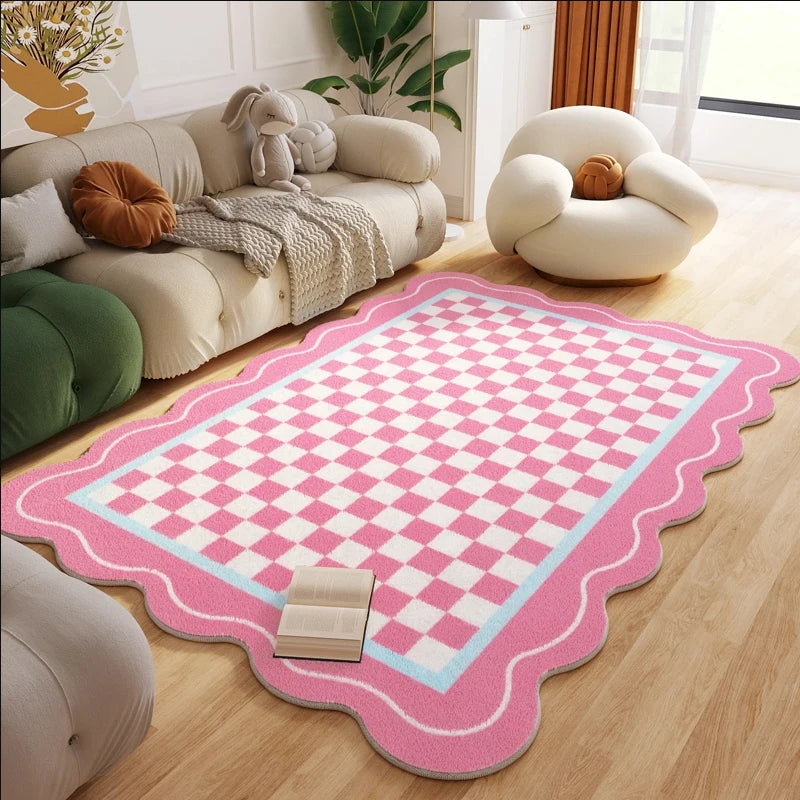 YOUMIKA  -  Carpets for Living Room Plaid Children Bedroom Fluffy Rug Home Decoration Cloakroom IG Floral Plush Mats ковер Tapete Tapis