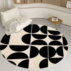 YOUMIKA  -  Living Room Carpet Home Decoration Round Large Area Luxury Fluffy No Crease Rug Minimalism Comfortable Breathable Bedroom Mat