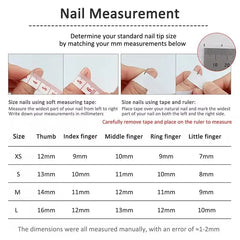 YOUMIKA  -  10Pcs Long Ballet Handmade Press On Nails Fantasy Rhinestones Fake Nails Sweet Full Cover Wearable Manicuree Nail Tips Art