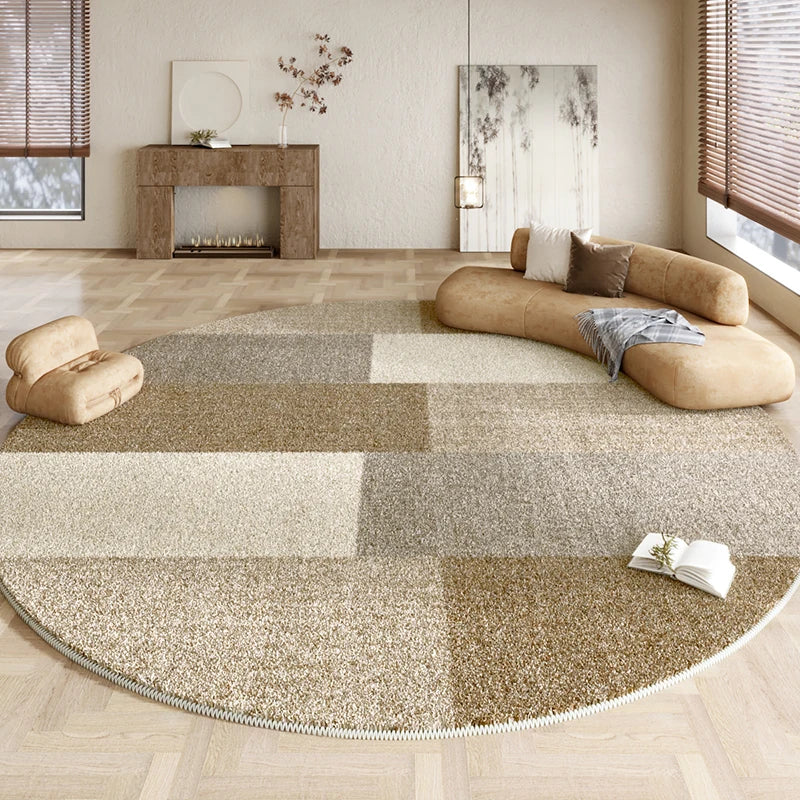 YOUMIKA  -  Wabi-sabi Style Living Room Decoration Round Carpet Large Area Plush Floor Mat Soft Fluffy Bedside Rug thicken Rugs for Bedroom