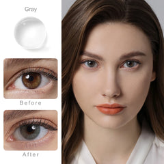 YOUMIKA  -  Natural Color Contact Lenses for Eyes Beauty Elves Mirage Color Lens Eyes Cosmetics 2pcs Yearly Natural Color Lenses