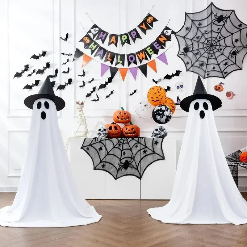 YOUMIKA  -  Halloween Decor Outdoor Halloween Party Decor Indoor Spooky Ghost Decor With Remote Control String Lights Halloween Ghost Lights