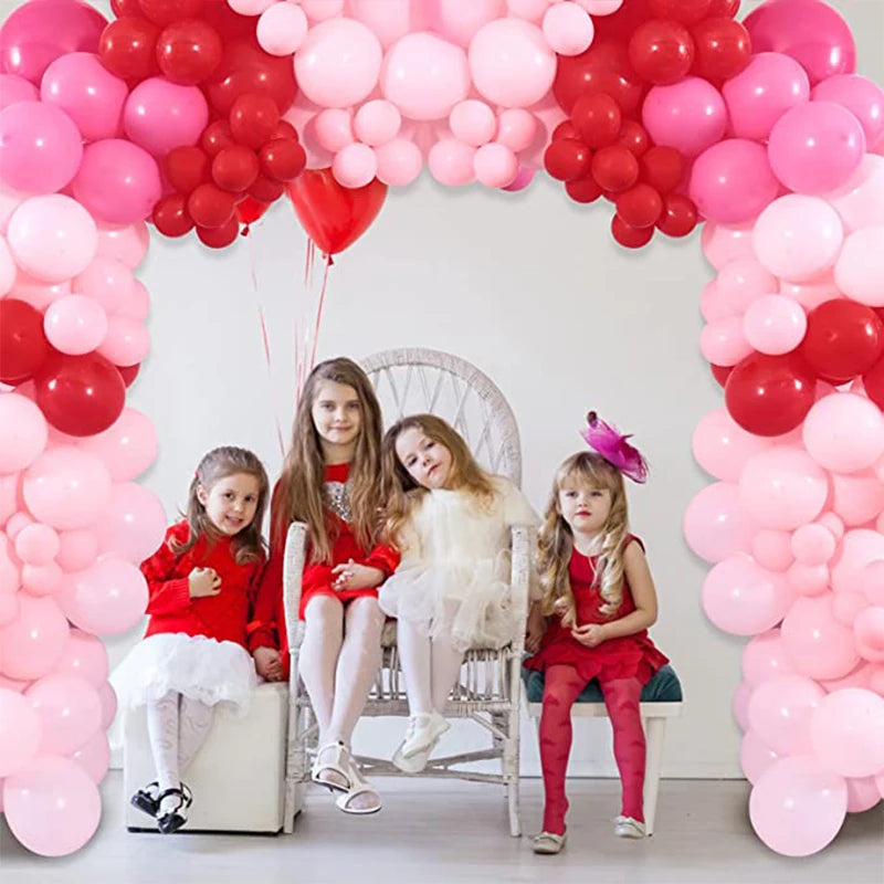 YOUMIKA  -  150Pcs Valentine's Day Balloon Garland Arch Kit for Women Girls Mother's Day Wedding Engagement Anniversary Party Decoration