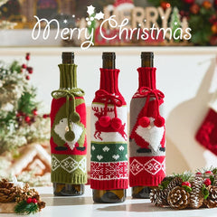 YOUMIKA  -  Christmas Tree Home Creative Christmas Decorations Props Santa Claus Wine Bottle Bags Small Accessories