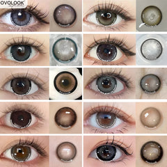 YOUMIKA  -  1 Pair Color Spectacle Lens Contact Lenses Beauty Natural Pupil Comestic Color Lens Eyes Myopia Lenses Eye Color Yearly