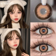 YOUMIKA  -   2Pcs New Colored Contact Lenses for Eyes Korean Natural Brown Eyes Contacts Lenses Yearly Fashion Blue Contacts Lenses