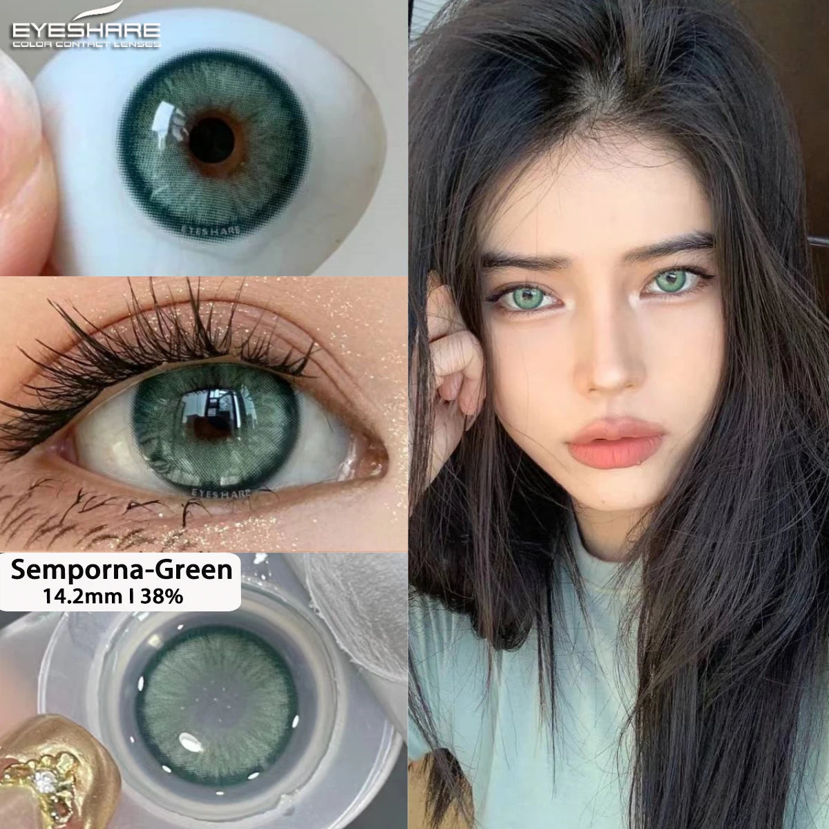 YOUMIKA  -  2Pcs Color Contact Lens Pupils Blue Eyes Nature Brown Eye Contact Lenses High Quality Colored Makeup Lens Fast Delivery