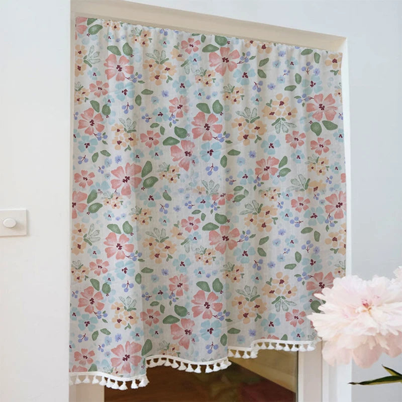 YOUMIKA  -  American Country Style Blackout Curtains For Living Dining Room Bedroom Cotton Linen Printing Sunscreen Study