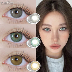 YOUMIKA  -  New 1 Pair Colored Contact Lenses for Brown Lens Big Eyes Green Contacts Lenses Fashion Blue Eyes Contacts Gray Lenses