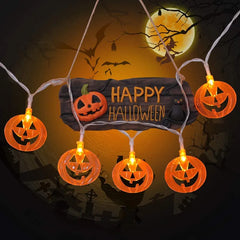 YOUMIKA  -  1.5m 10Led Halloween Light String Pumpkin Skull Eye Balls Ghost Festival Party Lantern Trick Or Treat Happy Halloween Day Decor