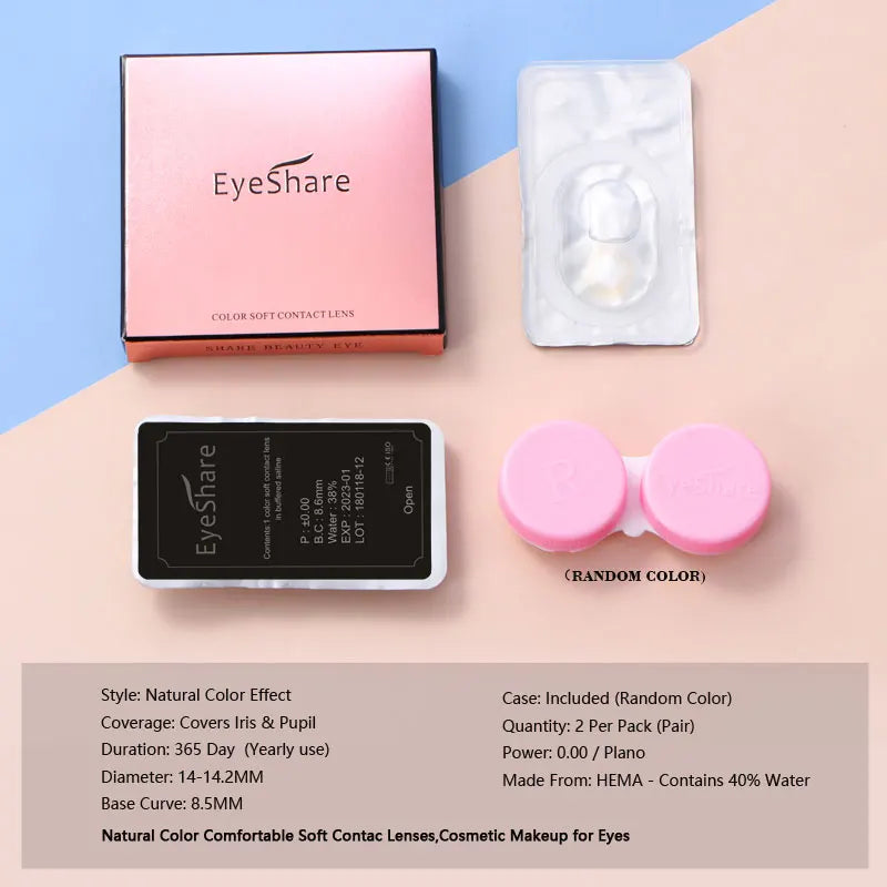 YOUMIKA  -  Contact Lenses 1pair Colored Contact Lenses for Eye Color Cosmetic Color Contact Lens Beauty Eye Makeup Pupils Yearly