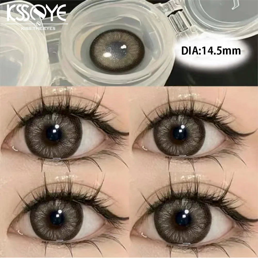 YOUMIKA  -  1 Pair High Quality Color Contact Lenses with Diopter Myopia Eyes Contacts Lens Beauty Pupil Makeup Yearly Fast Shipping