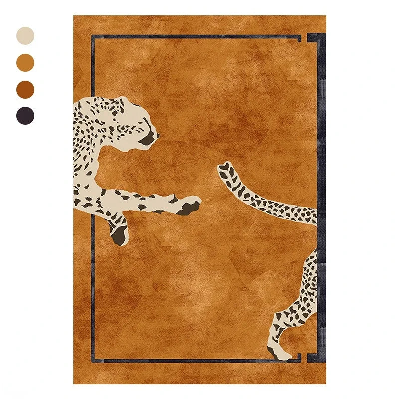 YOUMIKA  -  Light Luxury Rugs for Bedroom Leopard Print Living Room Decoration Plush Carpet Home Thick Rug Large Area Fluffy Soft Floor Mat