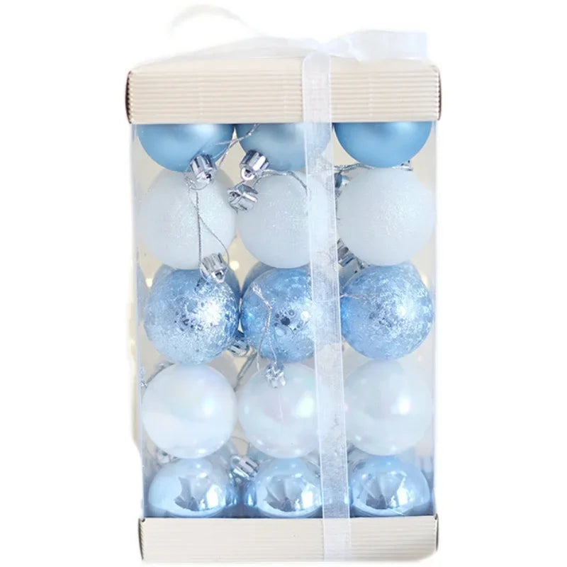 YOUMIKA  -  Christmas Decorations 3CM5CM Water Blue Christmas Ball Pendant Pineapple Christmas Tree Decoration Ceiling Decoration