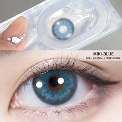 YOUMIKA  -  Natural Colored Contacts Lenses Blue 2pcs Contacts Beautful Pupils Color Contacts Yearly Makeup Cosmetic Contact Lens