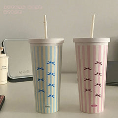 YOUMIKA  -  700ML Water Cup with Large Capacity Straw Cup with Lid Food Grade Plastic Cup High Aesthetic Value for Women Water Bottle