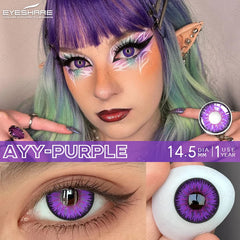 YOUMIKA  -  Halloween Contact Lenses 1Pair Color Contact Lenses for Eyes Red Lenses Cosplay Colored Lenses Blue Eye Contacts Yearly