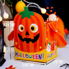 YOUMIKA  -  3/6Pcs Halloween Ghost Pumpkin Candy Box Paper Gift Cookie Packaging Box Trick Or Treat Kids Gift Halloween Party Decor Supplies