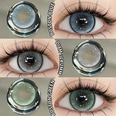 YOUMIKA  -   New Colored Contact Lenses for Eyes 2 pcs Fashion Colorcon Lenses Blue Contact Yearly Cosmetic Eye Lens Gray Pupils