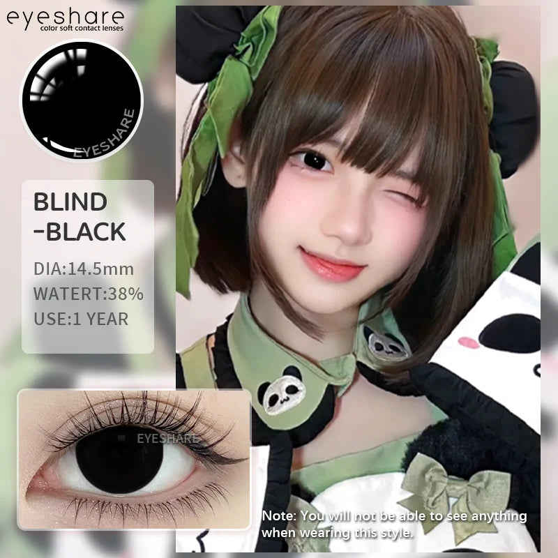 YOUMIKA  -   Halloween Lenses Cosplay Color Contact Lenses for Eyes 1pair Black Eye Lens Color Eye Lens White Contacts Blue Lenses