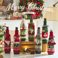 YOUMIKA  -  Christmas Tree Home Creative Christmas Decorations Props Santa Claus Wine Bottle Bags Small Accessories