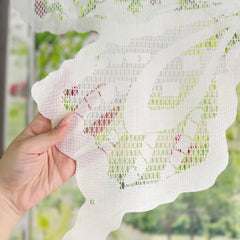 YOUMIKA  -  White Lace Mesh Creative Butterfly Shape Design Tulle Short Curtains For Room, Small Household Windows, Garden Cabinets,  Decor