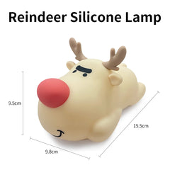 YOUMIKA  -  Rechargeable Christmas Table Lamp Led Night Light Rudolph Reindeer Cartoon Halloween Lighting Desk Bedroom Decor Pumpkin Gifts