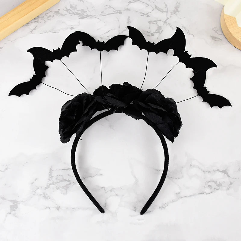 YOUMIKA  -  Halloween Black Bat Headband Kids Adults Halloween Party Cosplay Props Costume Decoration Hair Accessories Masquerade Hairband