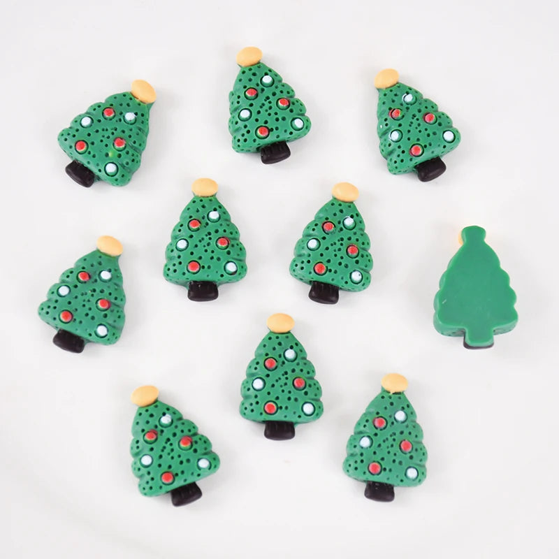 YOUMIKA  -  10/20pcs Mixed Christmas Resin Crafts Ornament Mini Santa Claus Xmas Tree Figurine DIY Decorations New Year Gifts Party Supplies