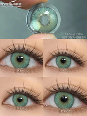 YOUMIKA  -   2pcs/pair New Colored Contact Lenses Fashion Green Eyes Lenses Natural Brown Eye Lenses Gray Contact Lens Fast Delivery