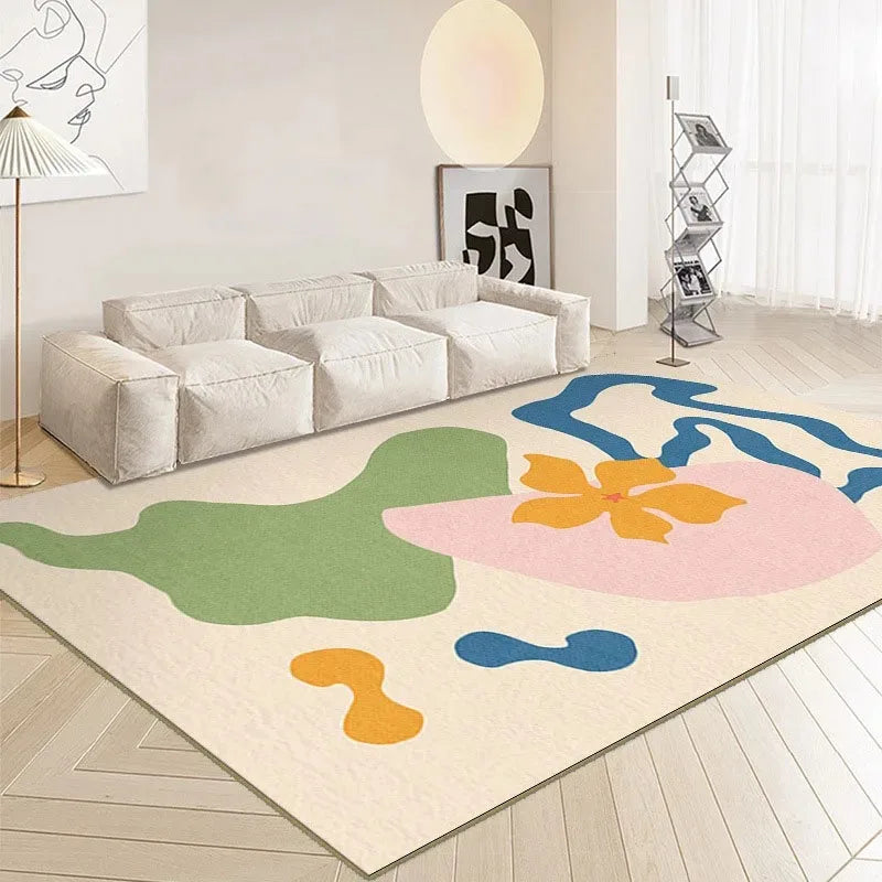 YOUMIKA  -  IG Light Color Living Room Carpet Light Luxury Fresh Cloakroom Plush Rug Coffee Table Bedroom Bedside Soft Mats Ковер Tapis