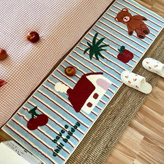 YOUMIKA  -  Carpet for Bedroom Living Room Bedside Strip Foot Mat Cartoon Bear Soft Fluffy Rug Girls Room Imitation Cashmere Floor Mats